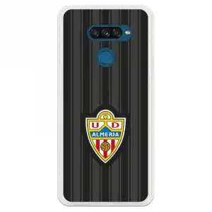 Funda Para Lg K50s Del Almería Fondo Negro - Licencia Oficial Ud Almería