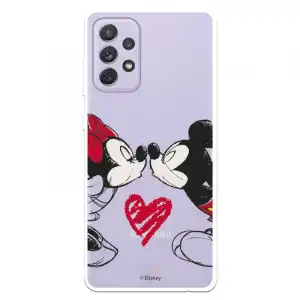 Funda Para Samsung Galaxy A72 5g Oficial De Disney Mickey Y Minnie Beso - Clásicos Disney
