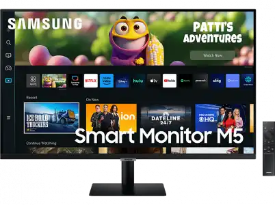 Monitor - Samsung Smart M5 LS27CM500EUXEN, 27", Full-HD, 4 ms, 60 Hz, HDMI, Bluetooth, Negro
