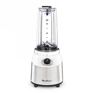 Moulinex FreshBoost LM180110 Batidora de Vaso + Botella para Llevar 800W Blanca