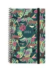 Agenda anual 2024 Finocam A6 Design Collection E5 semana vista horizontal Selva catalán