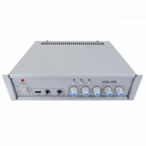 Bematik - Amplificador Para Sonorización Profesional De 45w 110v 1 Zona Con Mic Aux Mp3 Kn05500