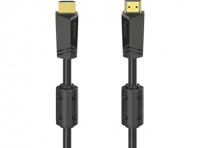 Cable HDMI - Hama 00205009, Ethernet 3D, 10 m, Para transmisión 4K, 18 Gbit/s, Recubrimiento de oro, Negro
