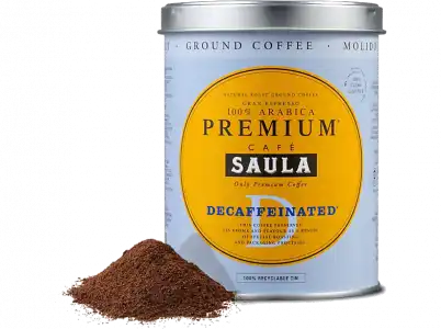 Café molido - Saula Premium Descafeinado, Arábica, 250 g