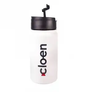 Cloen Botella de Agua Térmica 355ml Blanca