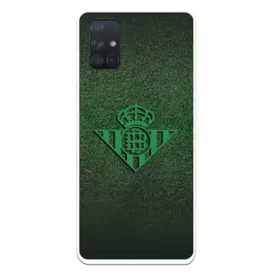 Funda Para Samsung Galaxy A71 Del Betis Escudo Verde Fondo Trama - Licencia Oficial Real Betis Balompié