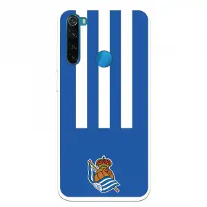 Funda Para Xiaomi Redmi Note 8 Del Real Sociedad De Fútbol Real Rayas Verticales - Licencia Oficial Real Sociedad De Fú