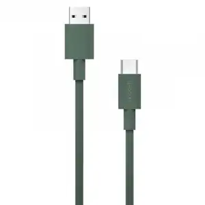 Nubbeh Borealis Cable USB-A a USB-C de Silicona Líquida 1.5m 3a 18W Verde