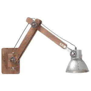 VidaXL Lámpara de Pared Redonda Industrial E27 Plateada