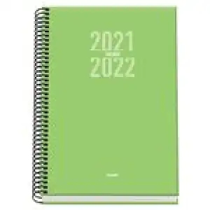 Agenda escolar Sigma 2021-2022 Dohe A5 semana vista verde