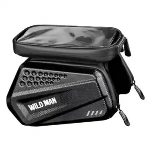 Bolsa Bici Estanca 1l Con Triple Compartimento Ventana Táctil Wildman Es6 Negro