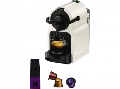 Cafetera de cápsulas - Nespresso® Krups INISSIA XN1001, Presión 19 bares, Potencia 1260 W, Blanco
