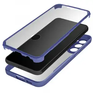 Carcasa Para Samsung Galaxy S23 Plexiglás Y Polímero Contorno Azul