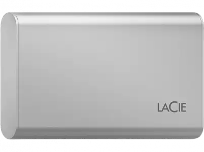 Disco duro SSD 500 GB - LaCie V2, USB-C, 1.050 MB/s, Plata
