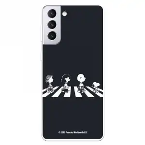 Funda Oficial de Peanuts Personajes Beatles Snoopy para Samsung Galaxy S21 Plus