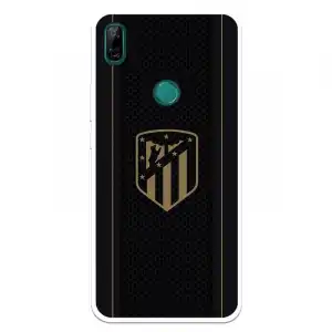 Funda Para Huawei P Smart Z Del Atleti Escudo Dorado Fondo Negro - Licencia Oficial Atlético De Madrid