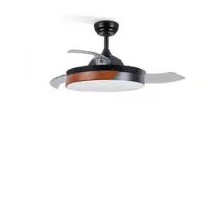 Ventilador De Techo 40w Silencioso Ø107 Cm - Wind Clear - Con Luz Y Sin Wifi - Negro