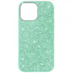 Avizar Funda Purpurina Extraíble de Silicona Semirrígida Verde para iPhone 13 Mini