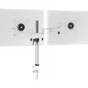 Duronic DM352 WE Soporte de Mesa 2 Monitores 13"-27" VESA 100x100 Máx 8kg