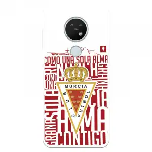 Funda Para Nokia 7.2 Del Real Murcia Escudo Fondo Blanco - Licencia Oficial Real Murcia