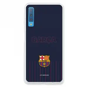 Funda Para Samsung Galaxy A7 2018 Del Barcelona Barsa Fondo Azul - Licencia Oficial Fc Barcelona