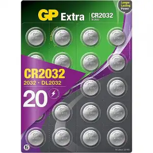GP Xtra CR2032 Pilas de Botón Litio 3V 20 Unidades