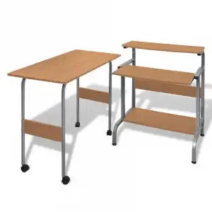 VidaXL Estación de Trabajo Elevable Ajustable Marrón