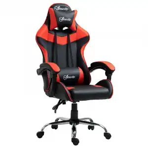 Vinsetto Silla Gaming con Reposacabezas Negra/Roja