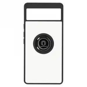 Avizar Funda Dos Materiales con Soporte de Anillo Metálico Negro para Google Pixel 6