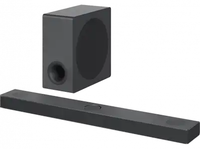 Barra de sonido - LG S80QY, Bluetooth, Subwoofer Inalámbrico, 480 W, Plateado Acero Oscuro