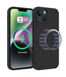 Funda 4-ok Silk Magnet Negro para iPhone 15