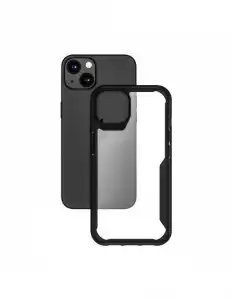 Funda Muvit for change  Shockproof 2m Transparente/Negro para iPhone 13