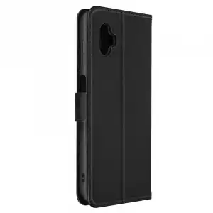 Funda Para Galaxy Xcover 6 Pro Cuero Auténtico Tarjetero Soporte Vídeo Negro