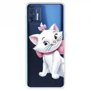 Funda Para Motorola Moto G9 Plus Oficial De Disney Marie Silueta - Los Aristogatos