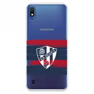 Funda Para Samsung Galaxy A10 Del Huesca Rayas Transparente - Licencia Oficial Sd Huesca