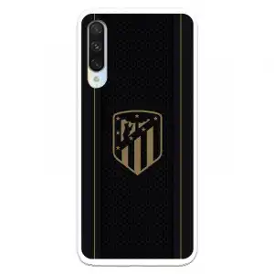 Funda Para Xiaomi Mi A3 Del Atleti Escudo Dorado Fondo Negro - Licencia Oficial Atlético De Madrid