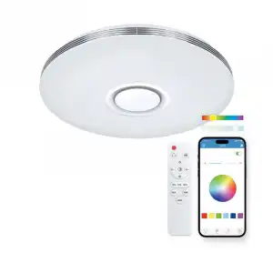 Ksix Aura Plafón Smartled con Altavoz 5W Integrado 7.200 Lm 66W Blanco