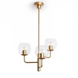 Lámpara Colgante Metal Y Cristal Tribubble