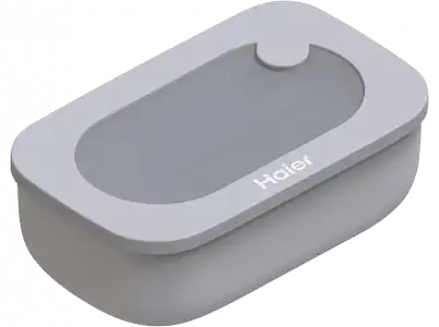 Tupper - Haier HAGSG4080 , Hermético, Lunch box, Válvula para calentar en microondas, Doble compartimento, Gris