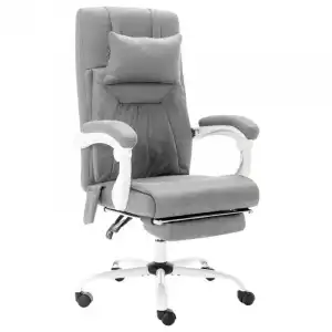 VidaXL Silla de Oficina de Masaje de Tela Gris