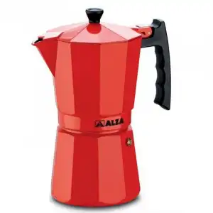 Alza Luxe Cafetera Italiana 9 Tazas Roja