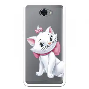 Funda Oficial Disney Marie Silueta Transparente Para Huawei Y7 - Los Aristogatos