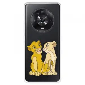 Funda Para Huawei Honor Magic4 Lite Oficial De Disney Simba Y Nala Silueta - El Rey León
