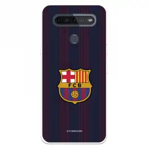 Funda Para Lg K51s Del Barcelona Rayas Blaugrana - Licencia Oficial Fc Barcelona