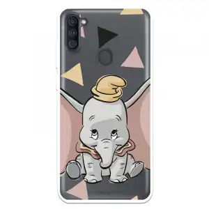 Funda Para Samsung Galaxy A11 Oficial De Disney Dumbo Silueta Transparente - Dumbo