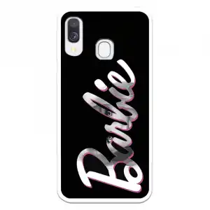 Funda Para Samsung Galaxy A40 Oficial De Mattel Barbie Logo Barbie Silicona Negra - Barbie
