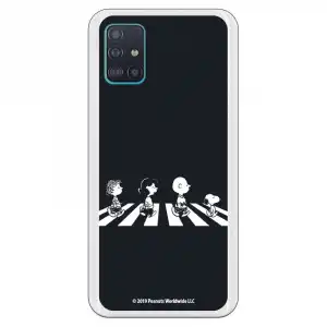 Funda Para Samsung Galaxy A51 Oficial De Peanuts Personajes Beatles - Snoopy