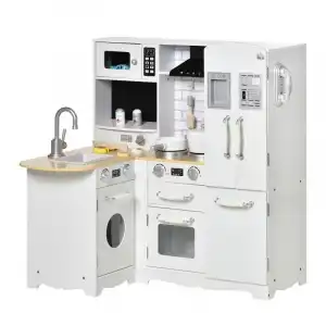Homcom Cocina de Madera con Accesorios