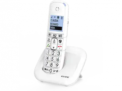 Teléfono - Alcatel XL785 Single, Inalámbrico, Contestador, Bloqueo de llamadas, Agenda 100 contactos, Manos libres, Audio-Boost, Blanco