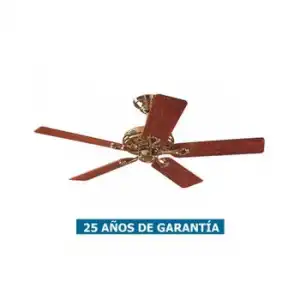 Ventilador De Techo Hunter Savoy 24524 Palisandro O Roble / Latón Pulido